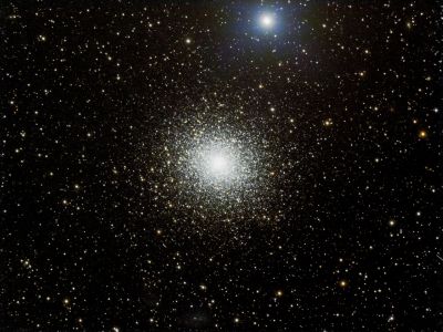 M5 - Globular cluster in Serpens
A globular cluster -  one of the largest known, with a radius of  200 light-years - in the constellation Serpens.  Distance from Earth is about 24,500 light-years.
