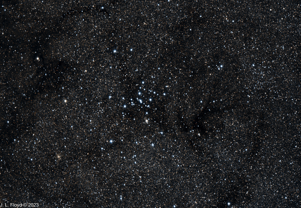 Messier 7 - Ptolemy's Cluster
An open cluster of stars in the constellation Scorpius.  Southernmost Messier object.  980 light years distant.  Also designated NGC 6475.
