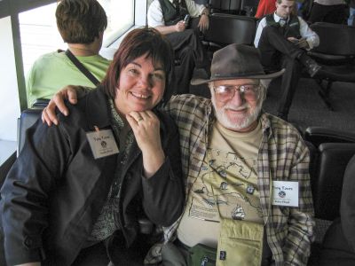 En route
Sandra and Jerry Floyd, waiting in the airport for our flight to Turkey on March 22, 2006.
