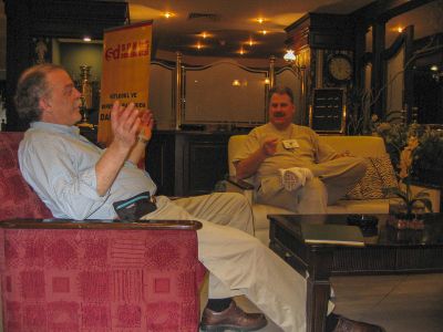 Rick and Jim, Hotel Karaca
Rick Gering and Jim Windlinger in the Hotel Karaca lobby in Izmir.
