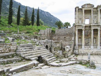 Stairway to Library of Celsus
Don't trip on the steps.
Keywords: Ephesus;Library of Celsus;Turkey;Turkey March 2006