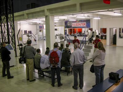 Orientation Session
Facilities at Space Camp Turkey feature simulators to give participants the sensations of working and living in space.  The orientation tells you what to expect, what are your chances of survival, etc.
Keywords: Izmir;Space Camp Turkey;Turkey March 2006