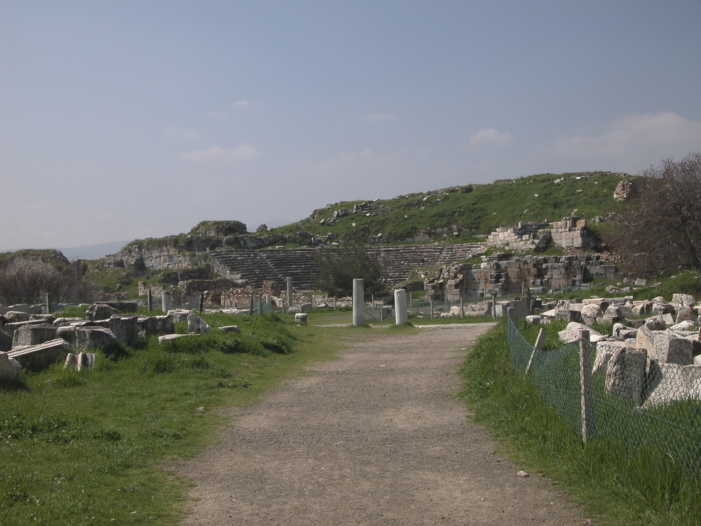 Amphitheater and Acropolis
Looking west.  The Amphitheater was built into the side of the Acropolis.
Keywords: Aphrodisias