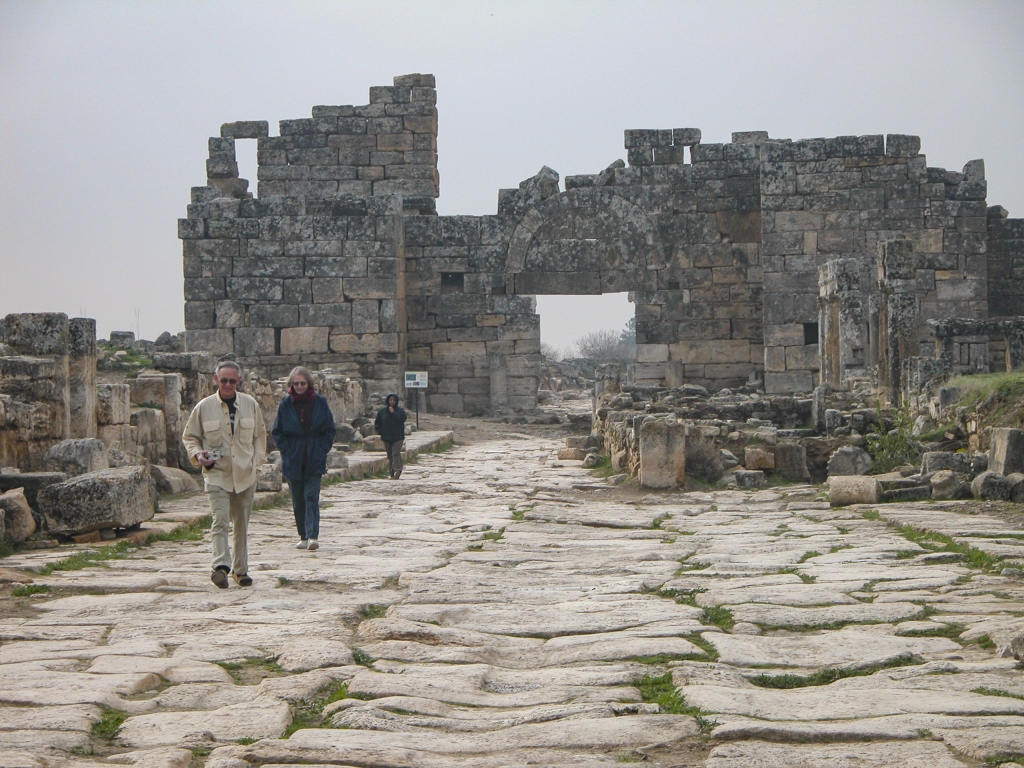 Byzantine Gate
Charles and Elouise Mattox stroll down the main street near the Byzantine Gate.
