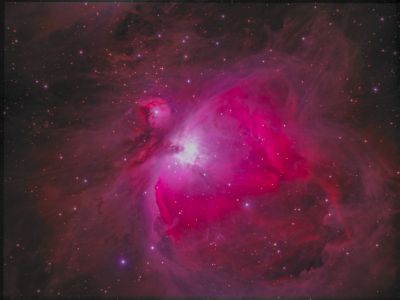 M42 - The Great Nebula in Orion
Another take on the Great Orion Nebula, incorporating hydrogen-alpha data.
Keywords: M42 - The Great Nebula in Orion - H-Alpha version