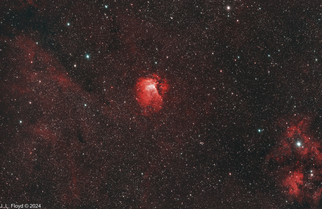Sharpless2-112
Emission nebula in Cygnus, energized by the star BD +45 3216 embedded within it.
