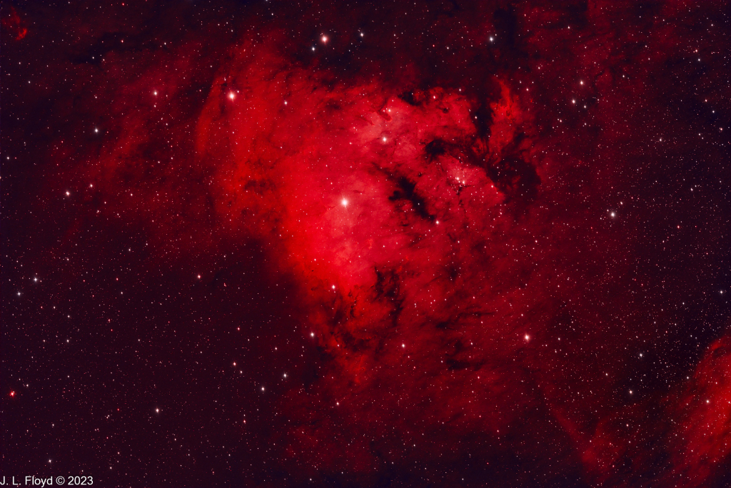 NGC 7822 - Star-forming region in Cepheus
Includes the emission nebula Sharpless 171 and the star cluster Berkeley 59.  Around 3000 light-years from Earth.
