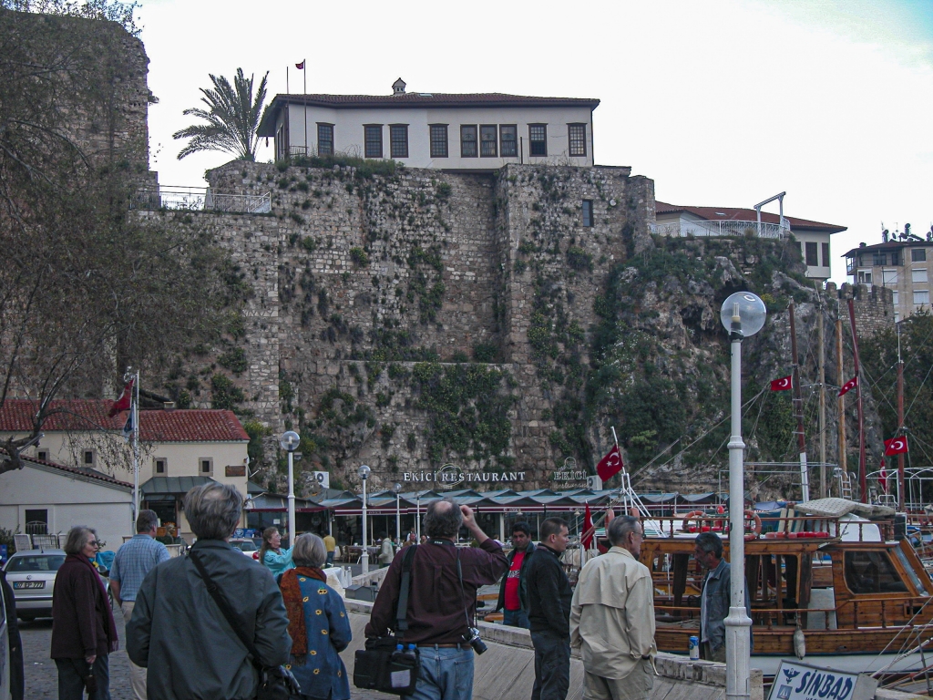 Sinbad's Landing
Our tour group enjoys the splendid ambience of the Old Harbor at Antalya.
