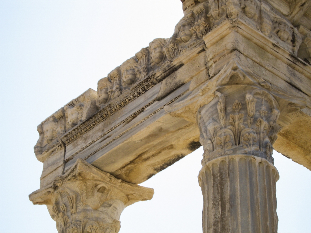 Pediment, Temple of Apollo
The Temple was built in the Corinthian style, as can be seen from these columns.
