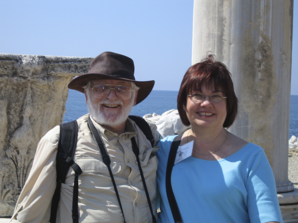 Jerry & Sandie at Side
Having successfully evaded capture by janissaries or pirates, with the fabled Mediterranean Sea at our backs.

