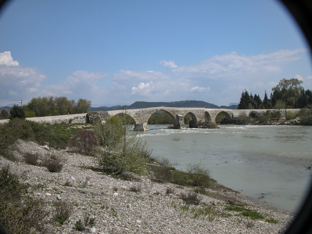 The Bridge at Aspendos
Originally built in Roman times, the bridge over the Eurymedon River was rebuilt by the Seljuk Turks in the 13th century.
