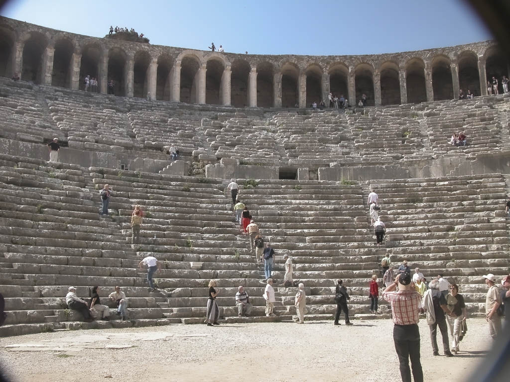 Antique Splendor
Built in the second century CE, during the reign of Marcus Aurelius, the Aspendos Theater is 96 meters, or 315 feet, across.
