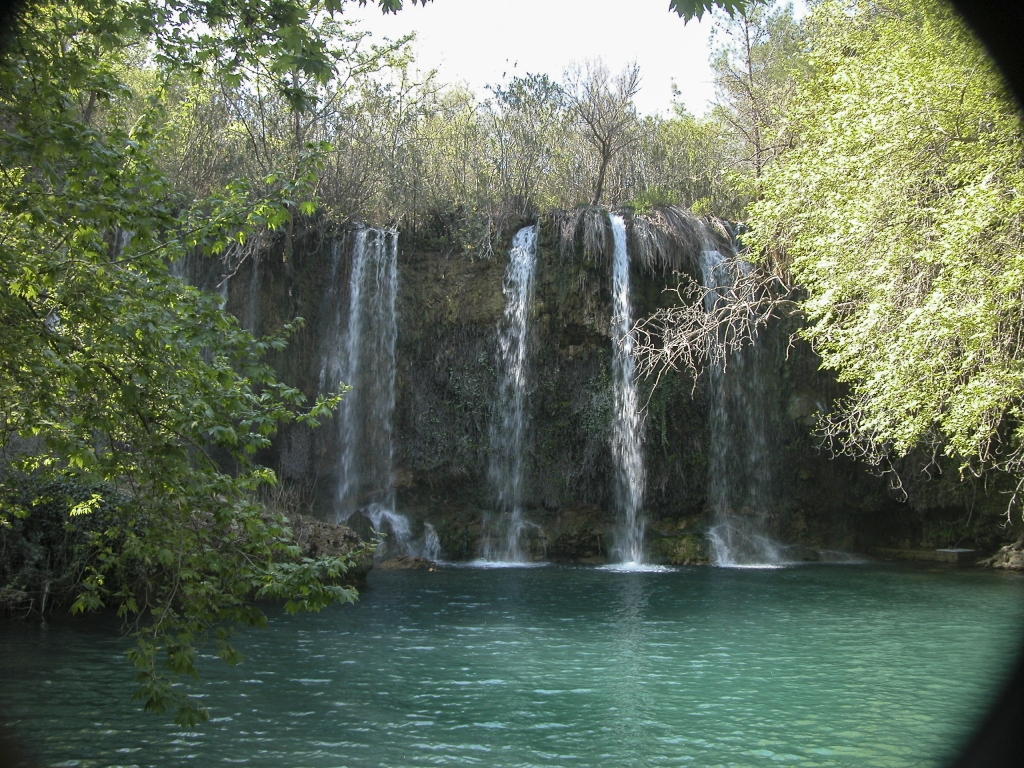 Pool
The waterfall emptied into a beautiful blue-green pool with lush vegetation growing all round - an idyllic scene.
