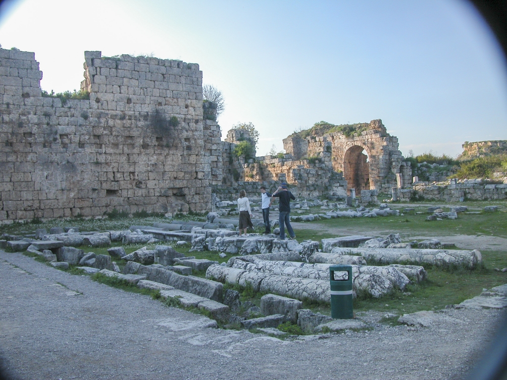 Baths and Propylaeum
The Propylaeum was a wrestling school or gymnasium.  See the description on the placard in the next picture.
