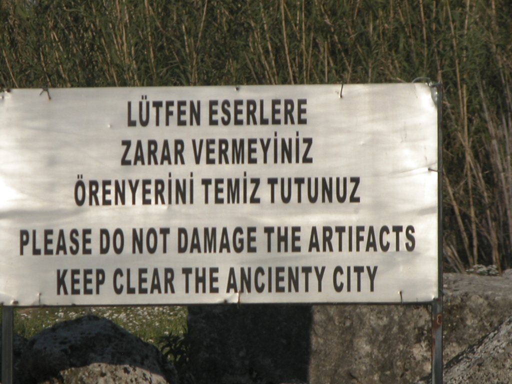 Keep Clear the Ancienty City
Another fun example of what happens when you fail to get a native speaker to proofread your signs.
