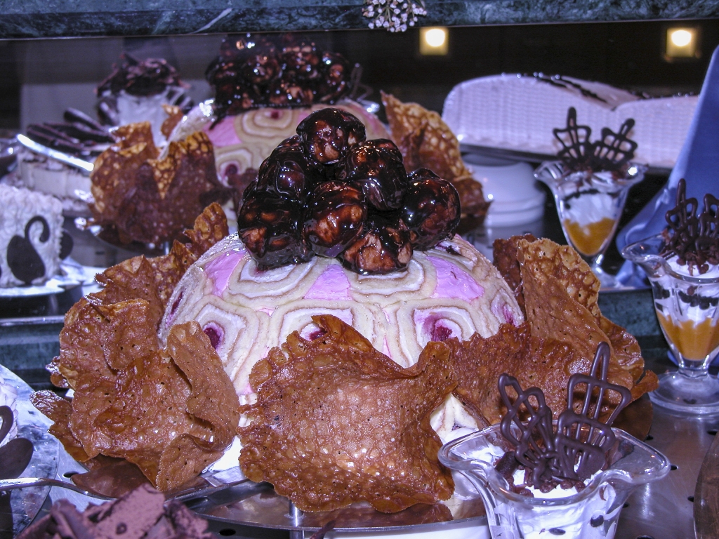 Bombe II
In the movie, the dessert chef and heroine, played by Jacqueline Bisset, is to be killed by a bomb within a bombe.  The Kaya Side bombes also exploded, but only with flavor in one's mouth.
