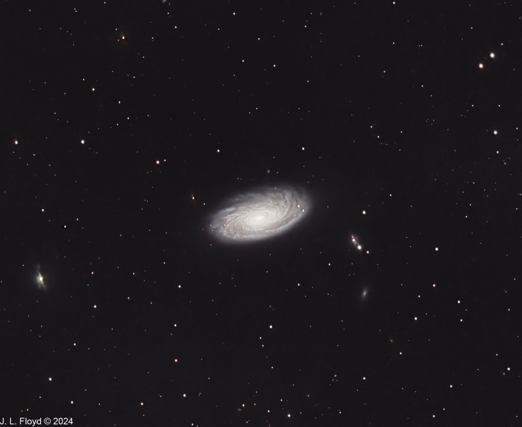 Messier 88 - Spiral galaxy in Coma Berenices
A member of the Virgo Cluster although it appears in the neighboring constellation of Coma Berenices.  About 47 million light-years distant from Earch; boasts a 100-million solar mass black hole at its core.
