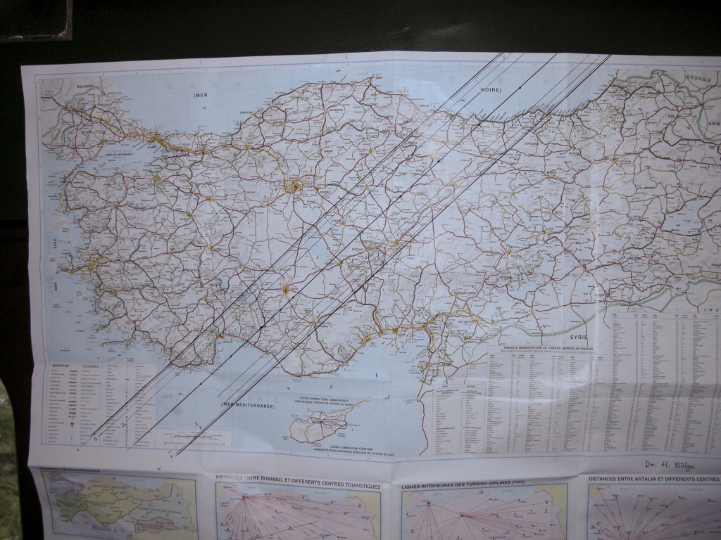 Path of Totality
This large map shows the path of totality of the 2006 eclipse across Turkey.  Istanbul was not in the path, so the observatory saw only a partial eclipse.
