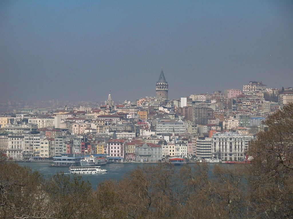 Northern View from Topkapi Harem
Looking across the Golden Horn toward Beyoğlu, with the Galata Tower standing proudly in the center.
