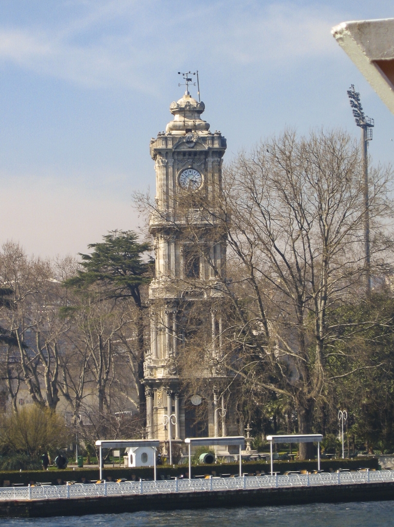 Dolmabahçe  Clock Tower
A late addition to the Dolmabahçe  Palace complex, built in 1890-95 in Ottoman neo-Baroque style at the behest of Sultan Abdulhamid II.
