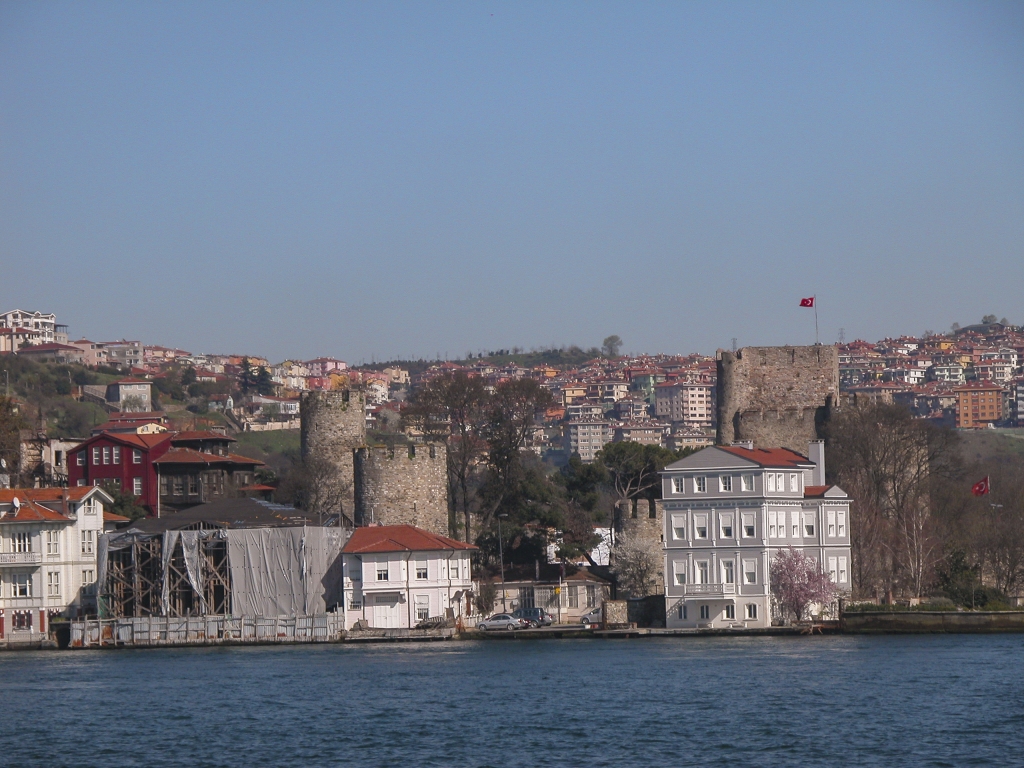 Anadolu Hisarı
Fortress built in 1393-94 on the Asian side of the Bosphorus, in preparation for the first, unsuccessful, siege of Constantinople by Sultan Bayezid I.  Over a half-century later, Mehmed II the Conqueror used it, in tandem with the newly-built Rumeli Hisarı on the European side, to close the Bosphorus for his successful siege of 1453.
