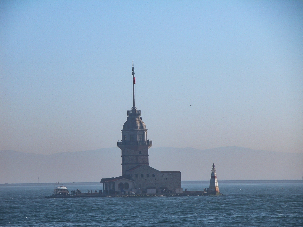 Maiden's Tower - Kiz Kulesi
Accessible only by boat, this tower on a tiny islet in the Bosphorus is a place of legend.  It also has a restaurant where we would enjoy a farewell journey the following evening.
