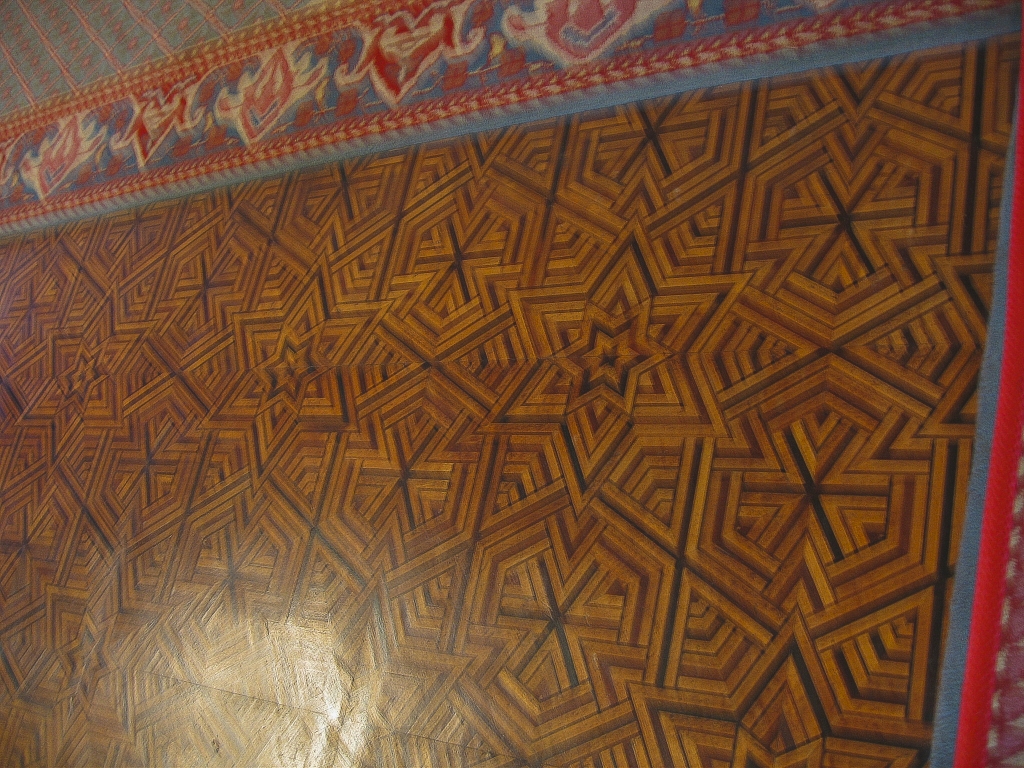 Parquet Floor
Dolmabace Palace was filled with intricate parquet floors, in places overlain with posh Turkish carpeting, as in this picture.
