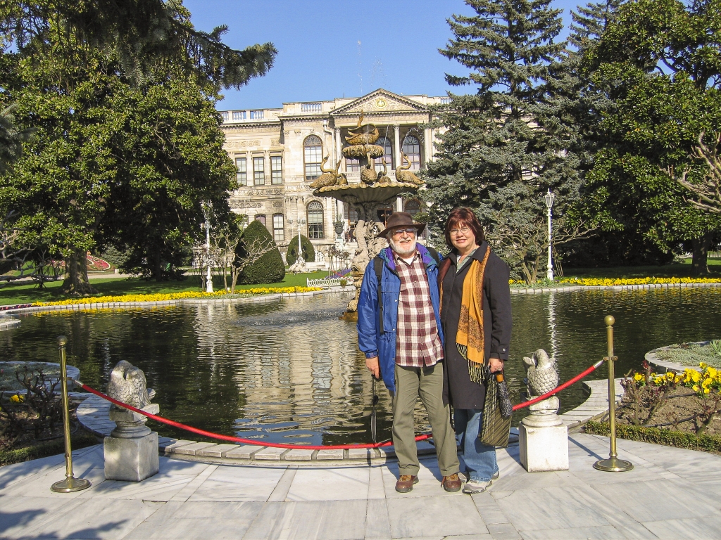Jerry and Sandie
In the garden of the Dolmabahçe Palace.
