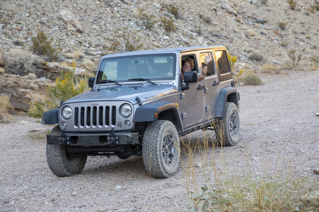 Jo and Jeep
JoAnn Rees driving the rented Farrabee's Jeep in Monarch Canyon.
