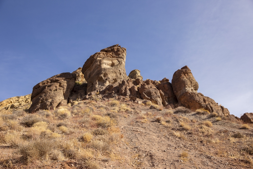 Wacko Rocks
The rocks in Titus Canyon, as elsehwere in Death Valley, are contorted into all kinds of bizarre shapes.
