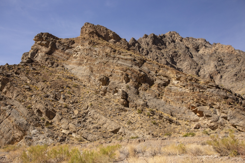 Tilted Rock
The faulting that created Titus Canyon left these strata at an angle to the surrounding terrain.
