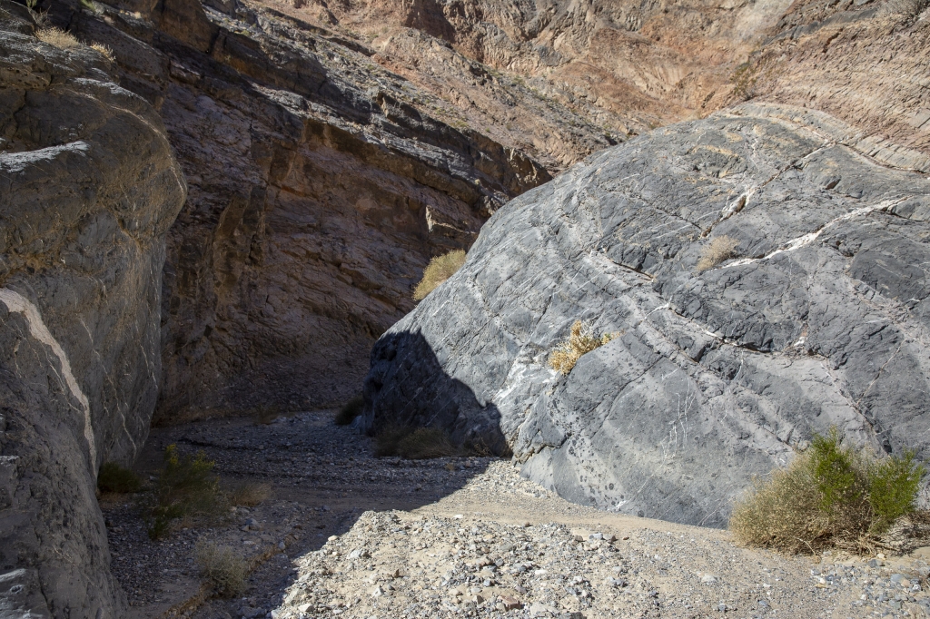 The Big Squeeze
At times the high and steep canyon walls narrowed down to passages just a few feet wide.
