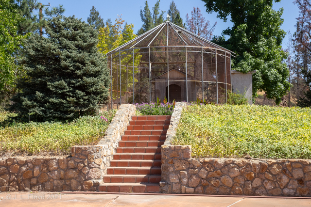 The Aviary
A front view of the aviary at the Crestmont house.
