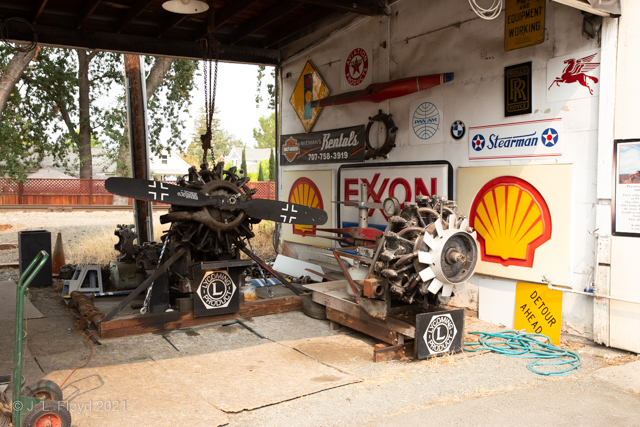 Aircraft Engines
Part of a collection of old, obscure, useless, but interesting objects in a St Helena motorcycle shop
