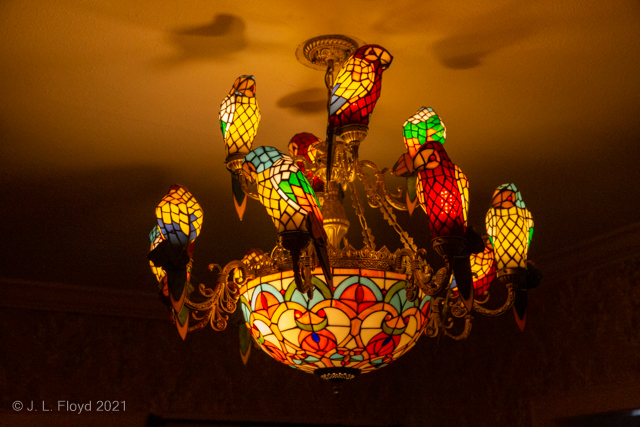 Pheathered Photoography
I shot the chandelier from several different vantage points in an effort to capture the best view - you can decide which version is most successful.

