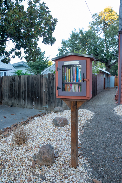 A literary locale with a Lilliputian library
The books themselves are not Lilliputian, of course, but regardless, this mini-library is one of my favorite features of the house, a dead giveaway that its owners are cultivated Corypheans of the community.
