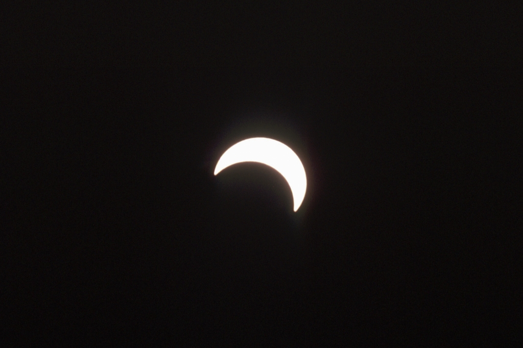 First Contact plus ~30 minutes
About halfway through pre-totality.
