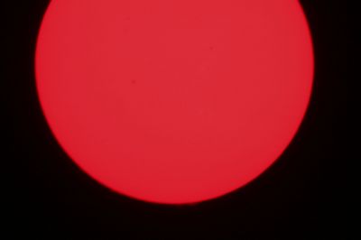 The Sun - Just prior to First Contact (Hydrogen-Alpha View)
Venus has not yet begun to encroach on the Sun's disk
