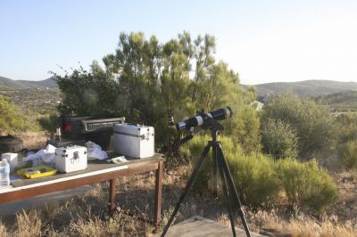 My Setup on the Upper Pads
I set up where I could get a good view of the Sun all the way from first contact to sunset.
