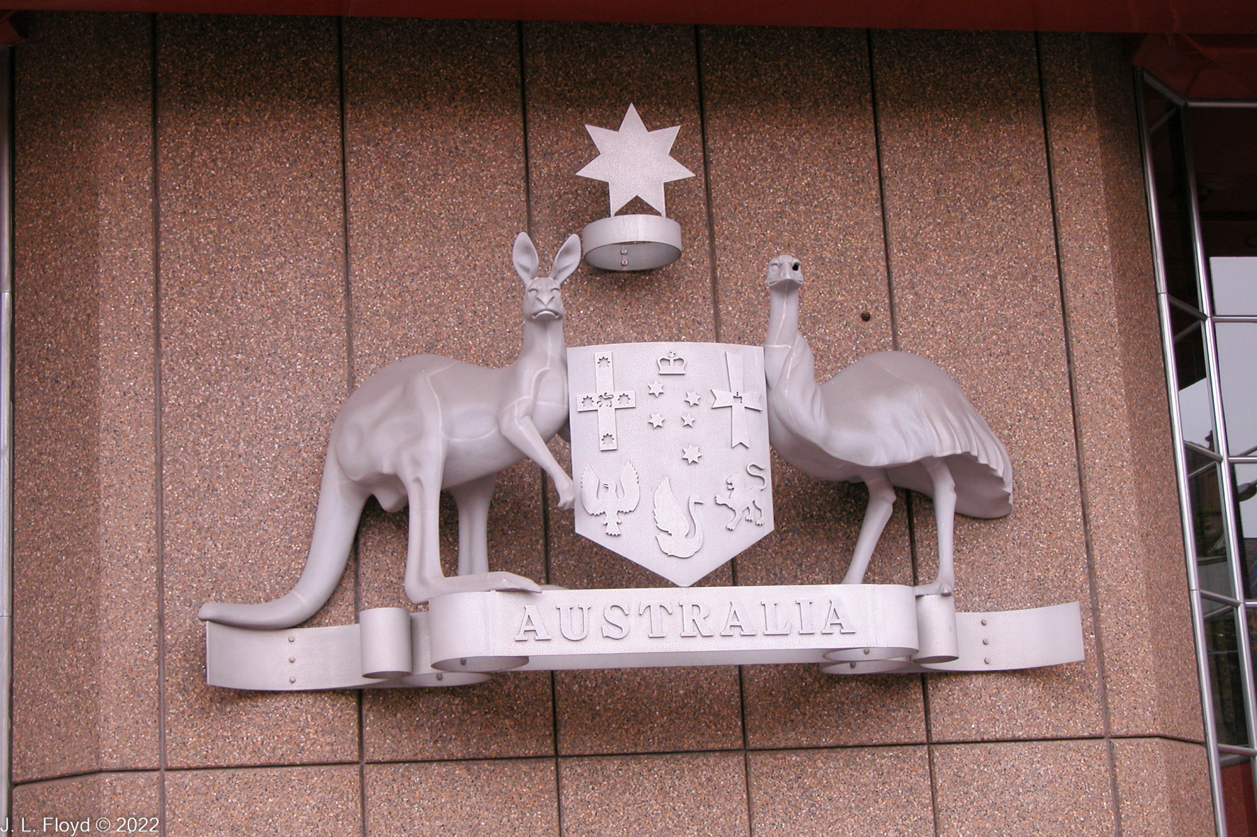 Logo on a government building in Sydney..