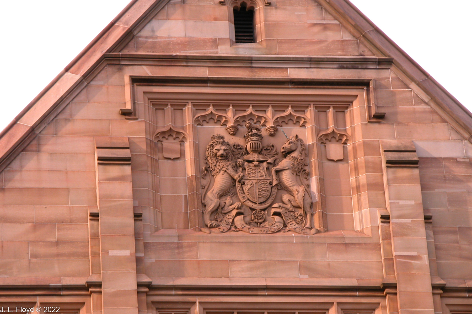 Pediment of Registrar General's Building (Land Titles Office), c. 1913