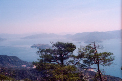 View of islands in Hiroshima Bay from the summit of Mt. Misen.