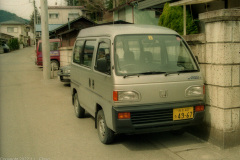 Honda van parked in Nikko