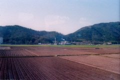 Honshu farmland, seen from the Shinkansen en route from Hiroshima to Tokyo