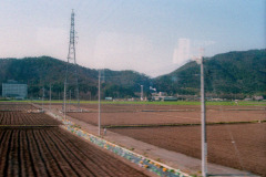 Honshu farmland, seen from the Shinkansen en route from Hiroshima to Tokyo